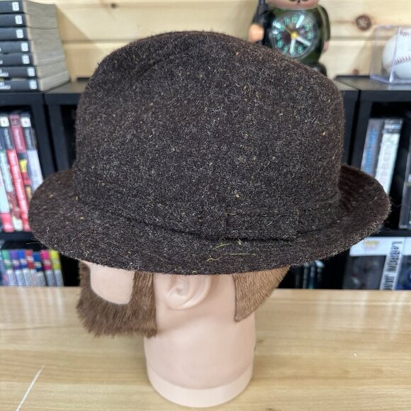 Vintage Biltmore HARRIS TWEED Scotland 100% Wool Fedora Trilby Hat Sz 7 - Picture 2 of 7